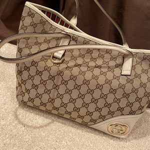 Gucci canvas Britt tote